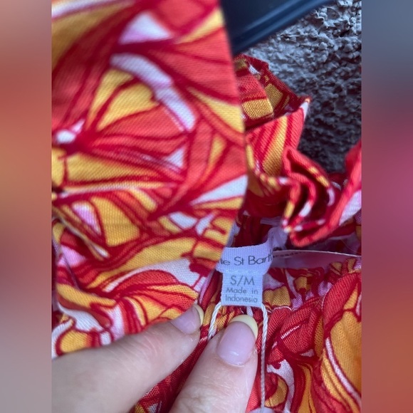 NWT Poupette St Barth Annie Printed Mini Halter Dress in Pink Petale - Picture 7 of 10